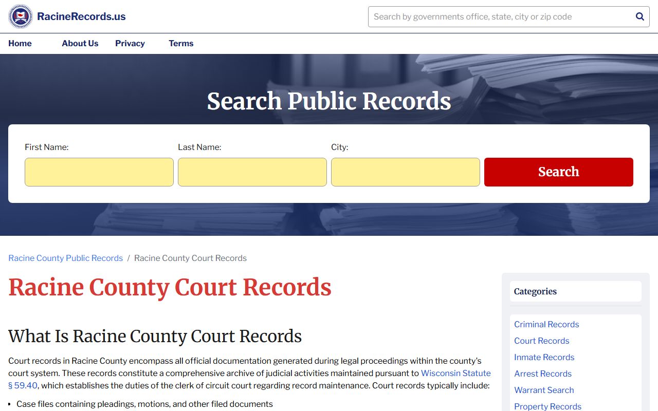 Racine County DUI Records