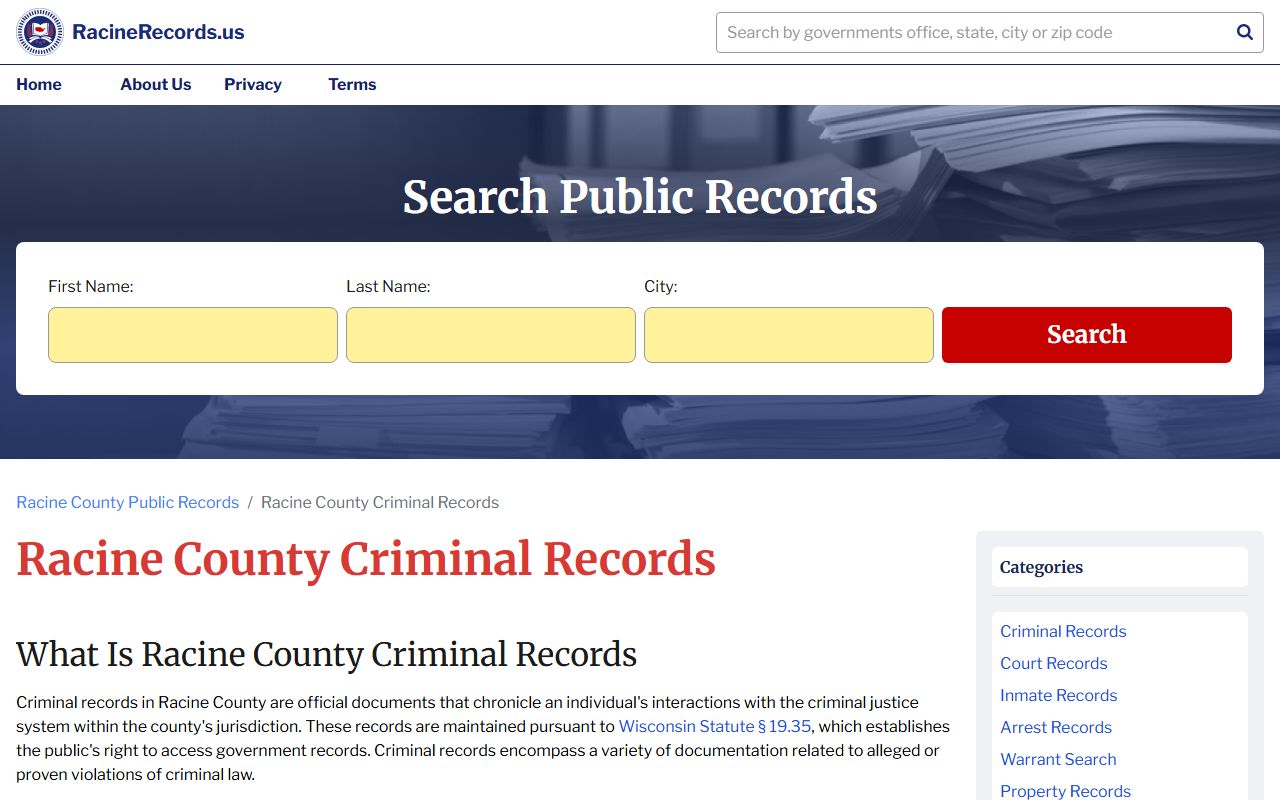 Racine County DUI Records