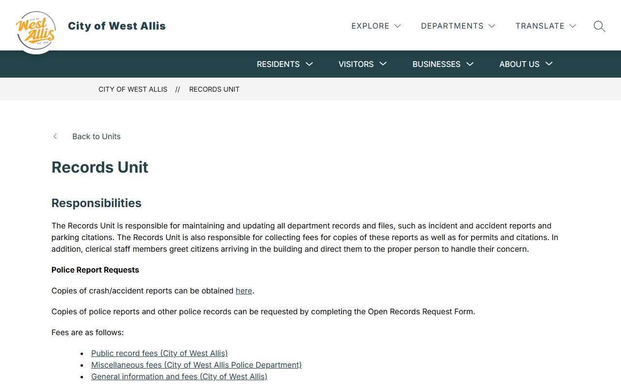 West Allis DUI Records