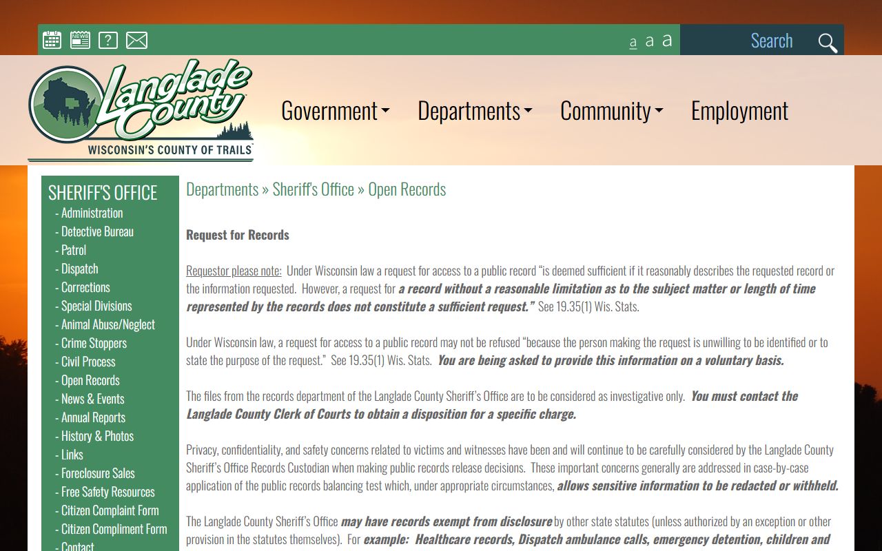 Langlade County DUI Records