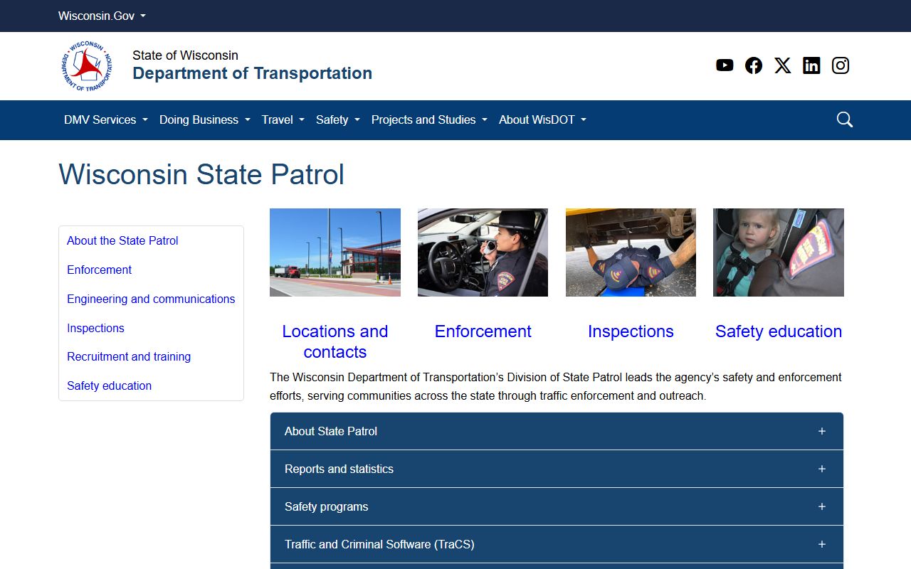 Wisconsin DUI Records Wisconsin State Patrol resources